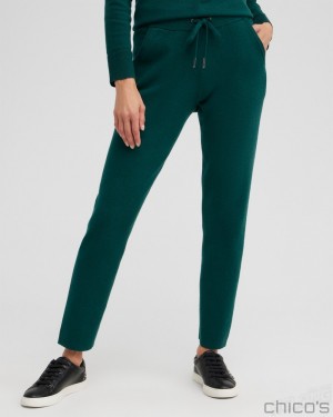 Chico's Zenergy Luxe Cashmere Blend Ankle Pants Pants Enchanted Forest | 680-NODQCI