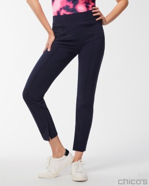 Chico's Zenergy UPF Neema Ankle Trousers Pants Classic Navy | 967-QJLGRD