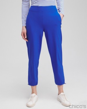 Chico's Zenergy UPF Neema Bungee Cropped Pants Pants Intense Azure | 586-JSDXPK