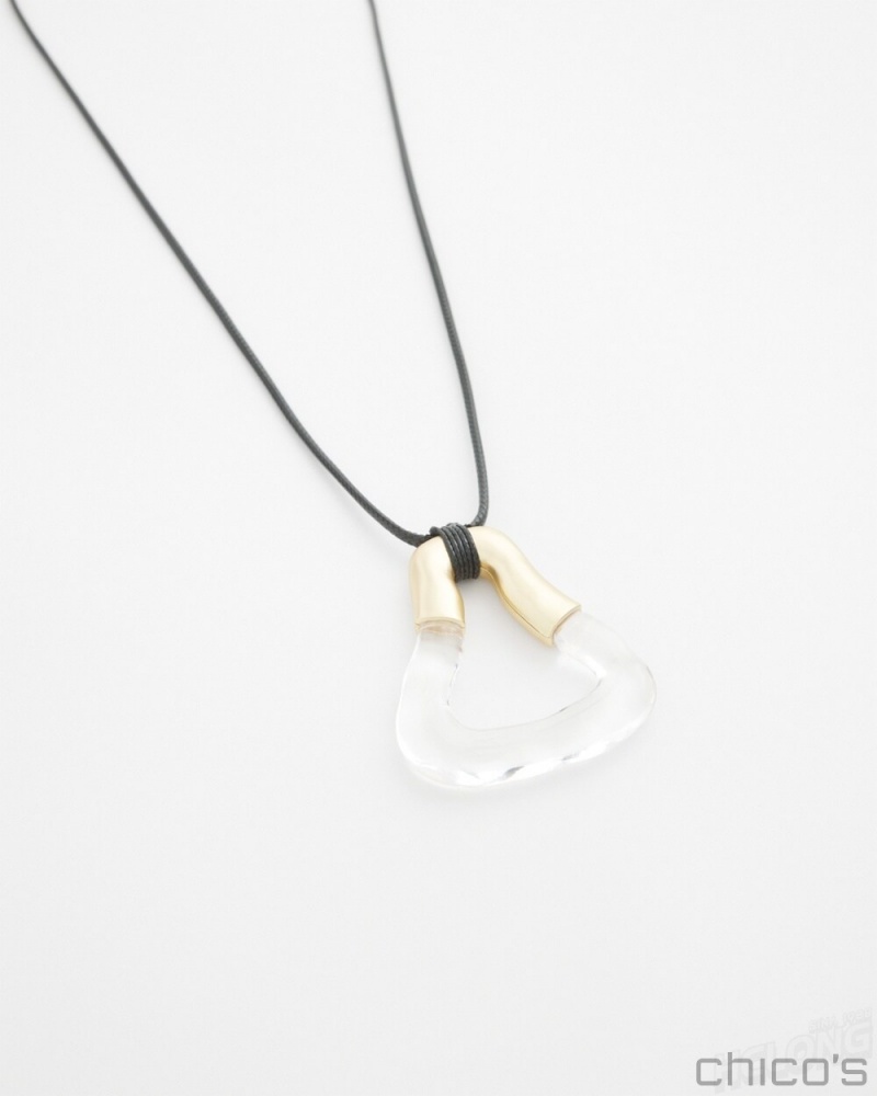 Chico's Adjustable Lucite Pendant Necklace Necklaces Lucite | 041-RELNVT