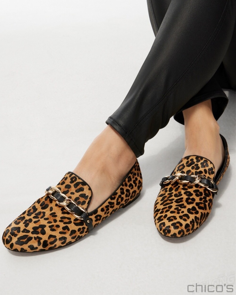 Chico's Animal Print Loafers Shoes Leopard | 258-OSHQAN