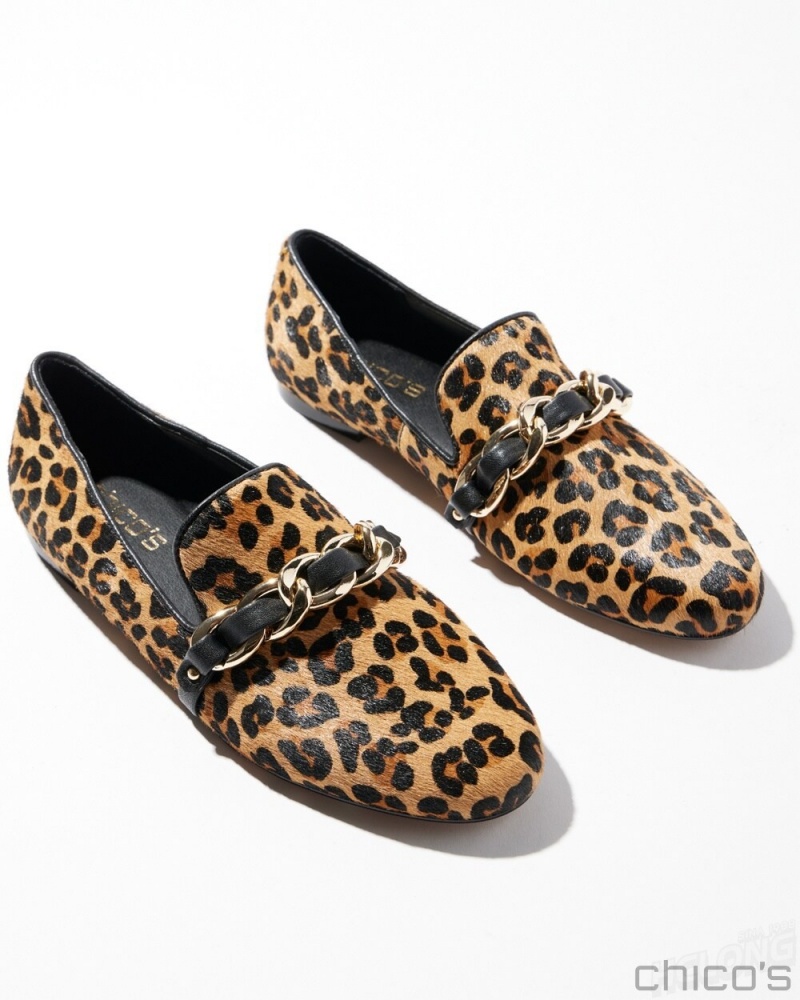 Chico\'s Animal Print Loafers Shoes Leopard | 258-OSHQAN