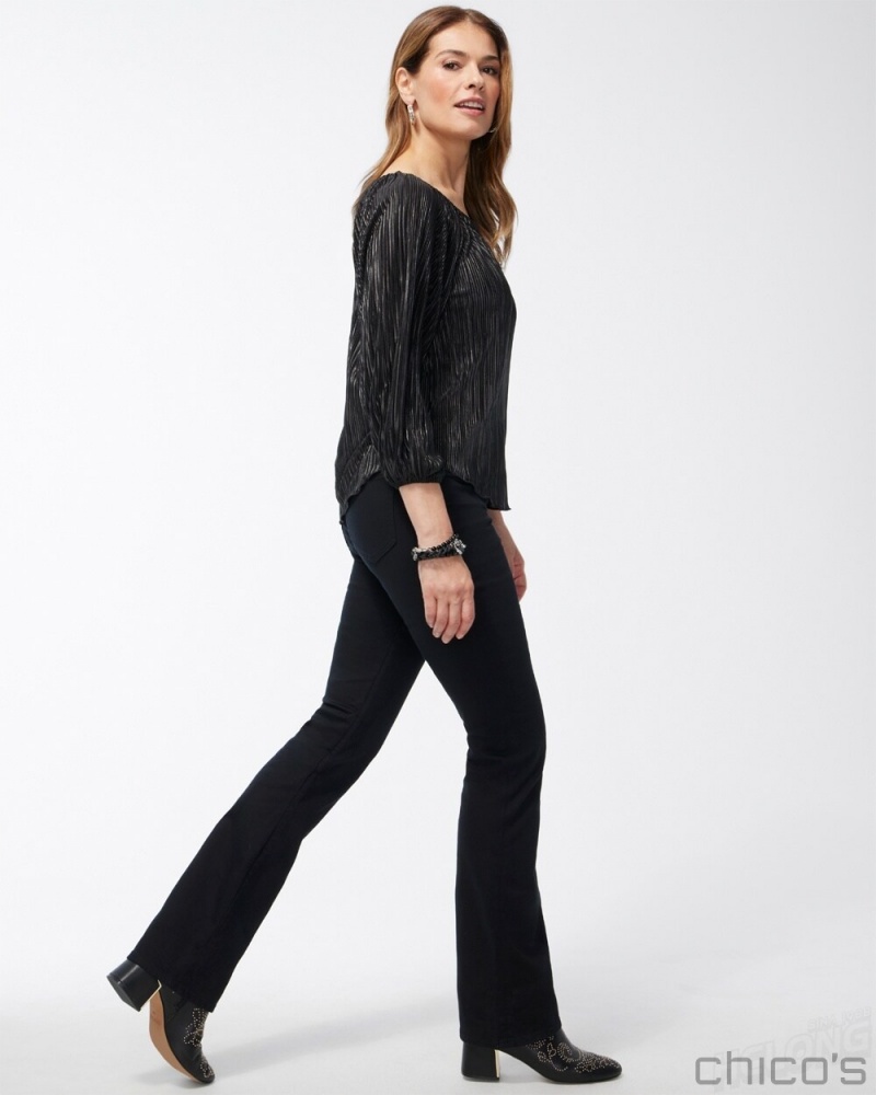 Chico's Black Pull-on Bootcut Jeggings Jeans & Denim Black | 187-RMZYCT