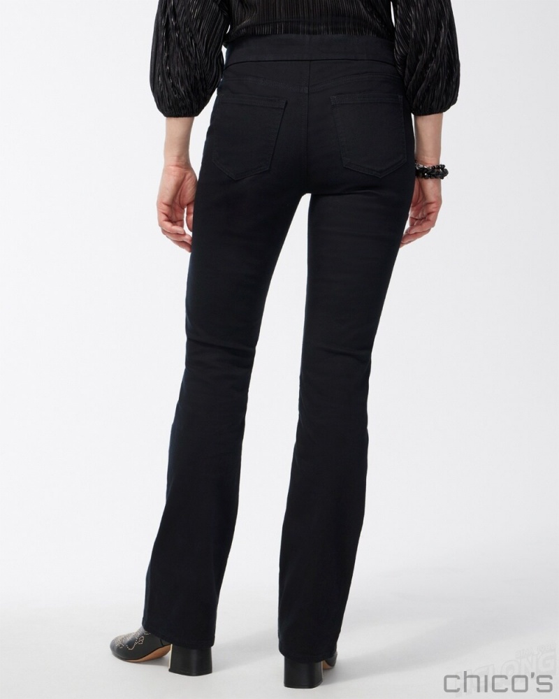 Chico's Black Pull-on Bootcut Jeggings Jeans & Denim Black | 187-RMZYCT