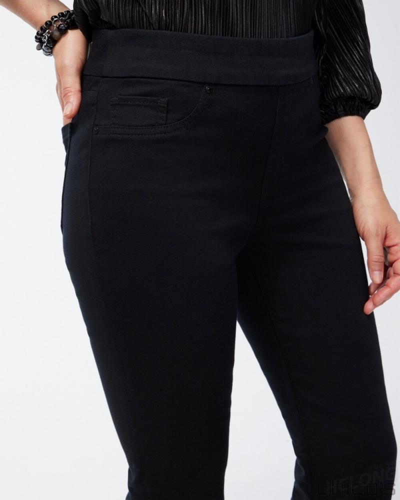 Chico's Black Pull-on Bootcut Jeggings Jeans & Denim Black | 187-RMZYCT