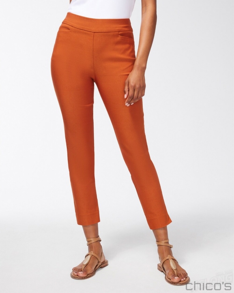 Chico\'s Brigitte Slim Ankle Pants Pants Amber Spice | 634-PXMTQZ