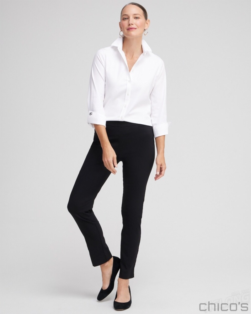 Chico's Brigitte Slim Ankle Pants Pants Black | 247-XMHORL