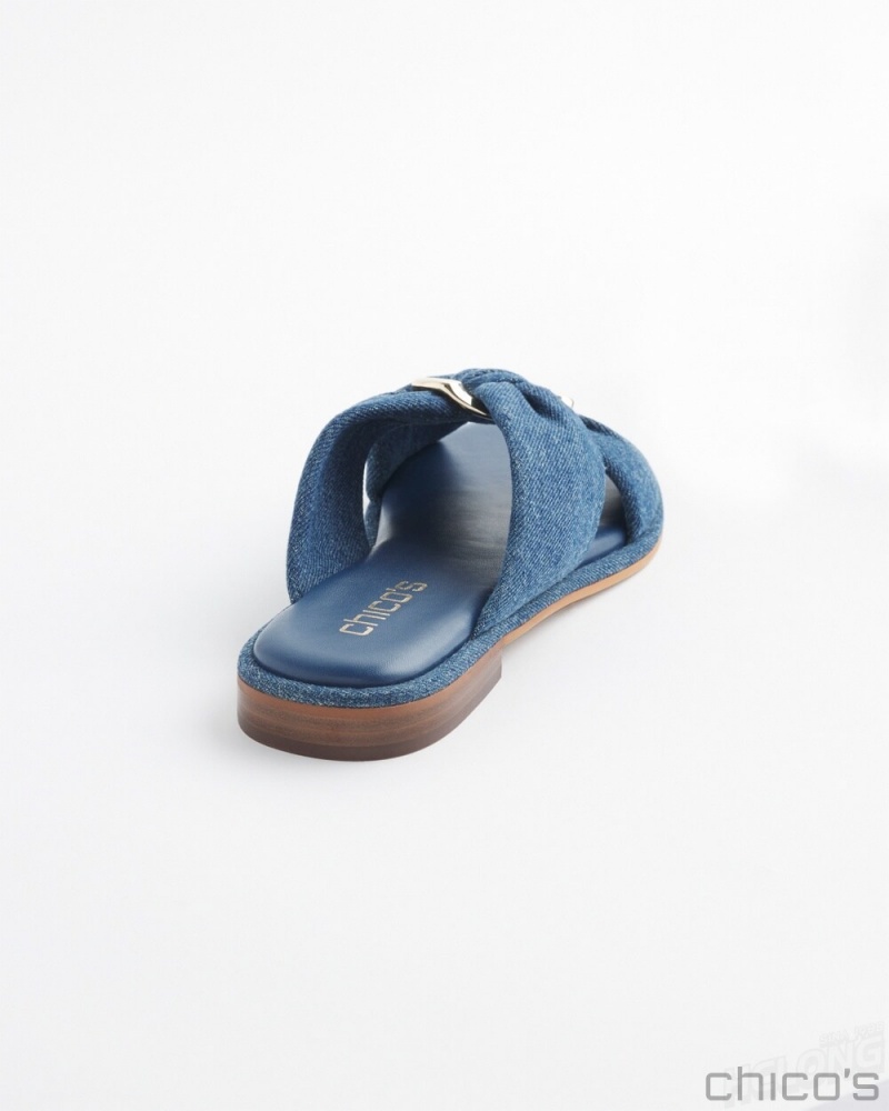 Chico's Denim Sandals Shoes Denim | 572-CVFMDA