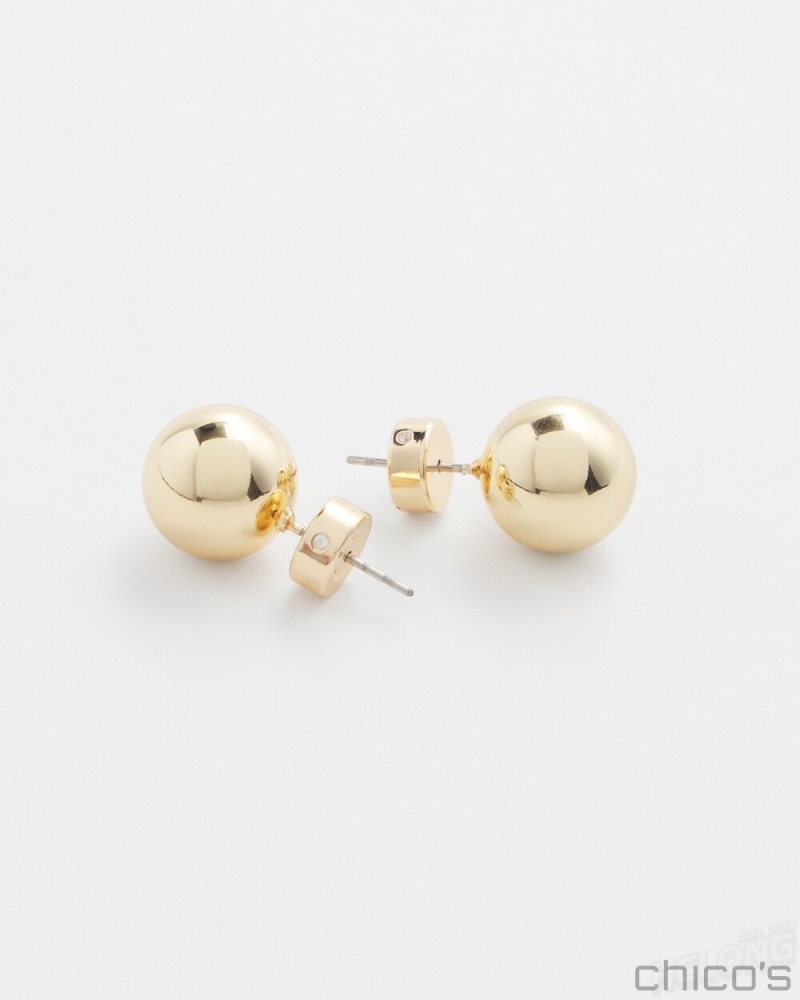 Chico's Gold Tone Stud Earrings Earrings Gold | 179-PKUZQE