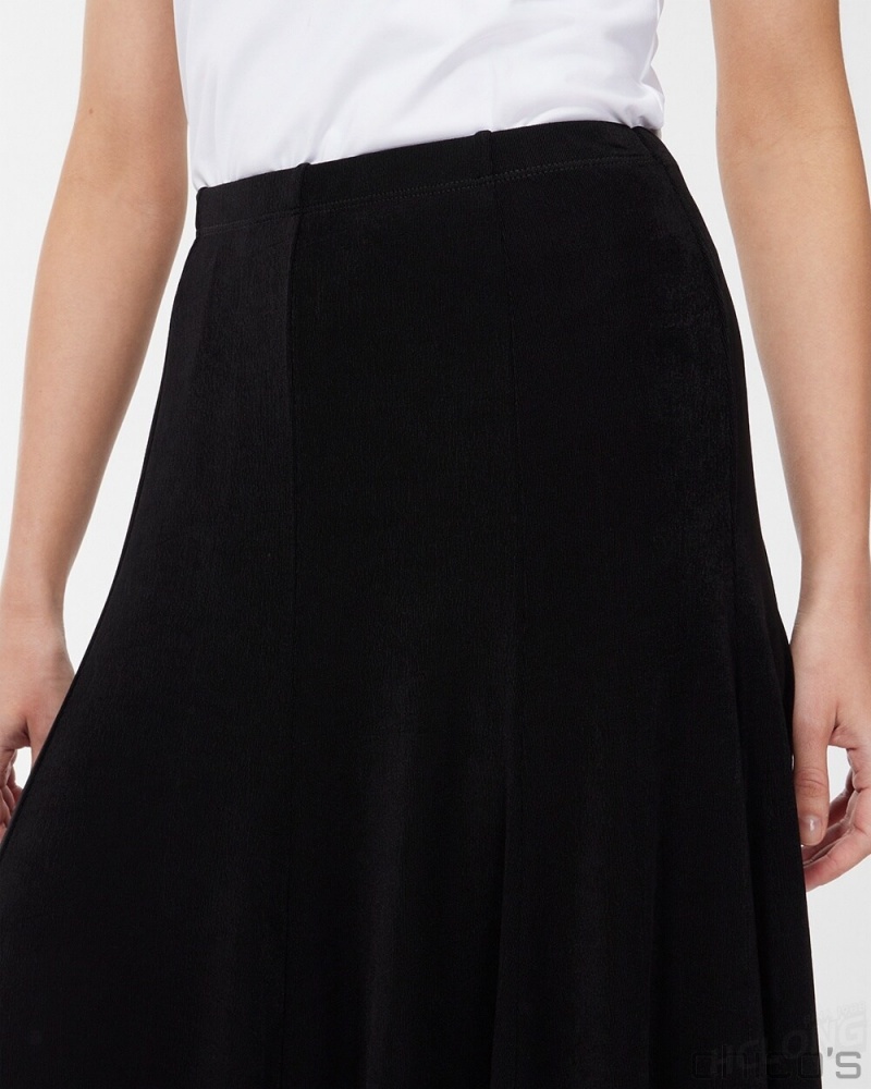 Chico's Jordana Skirt Skirts Black | 067-BUMYEW