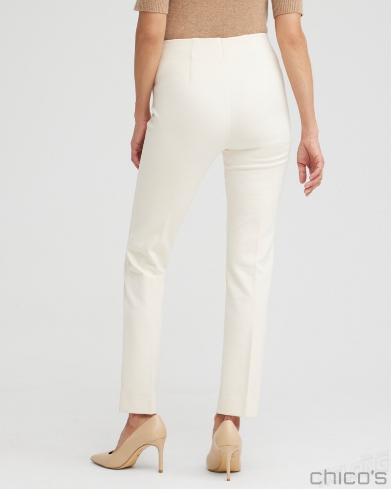 Chico's Juliet Ponte Trim Detail Ankle Pants Pants Ink | 301-NZRPVK