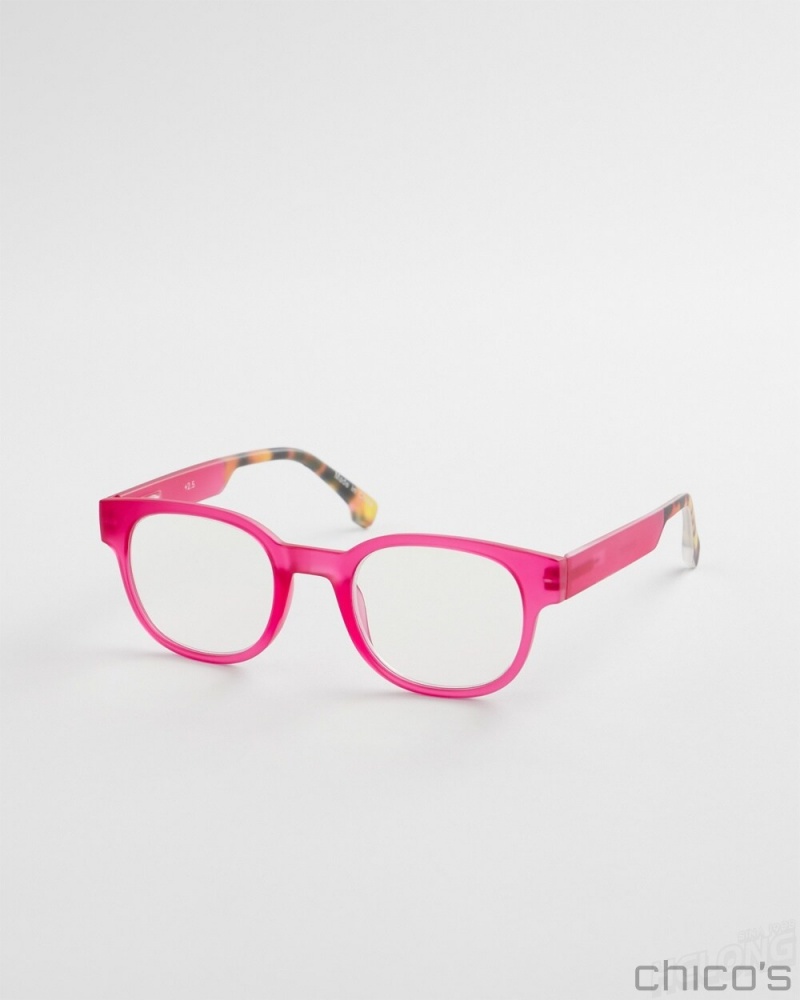 Chico\'s Magenta-Red & Faux Tort Readers Eyewear Red | 470-XIKRUN