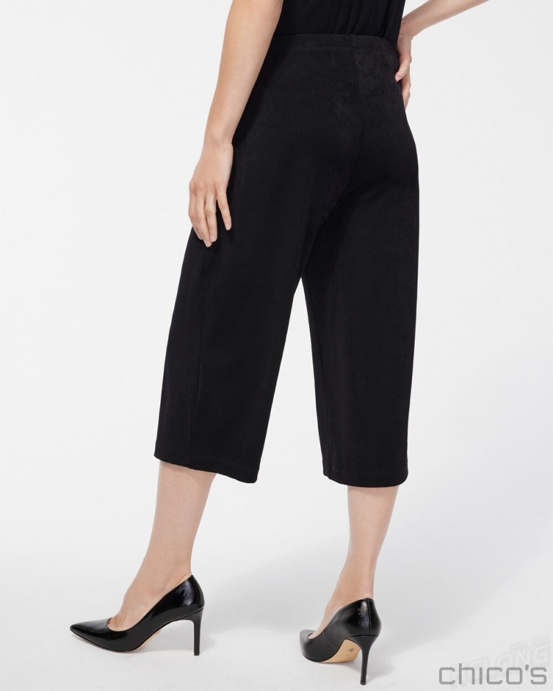 Chico's Meredith Cropped Pants Pants Black | 590-PCFIGA