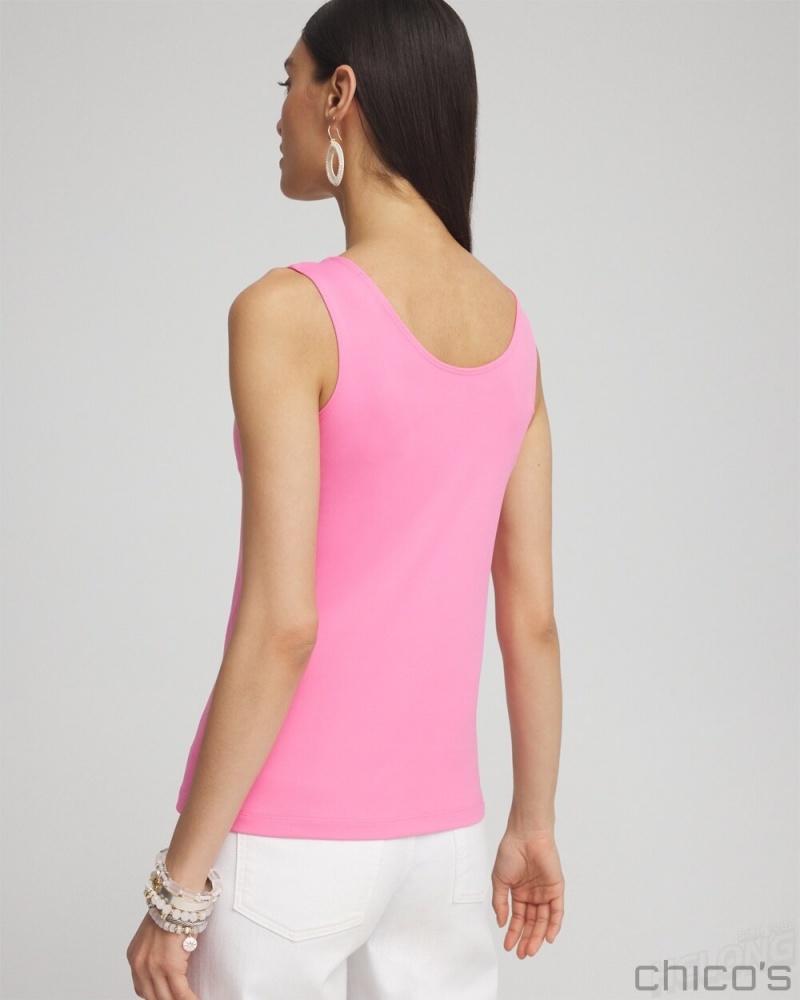 Chico's Microfiber Tank Tees & Tanks DELIGHTFUL PINK | 863-DQSLWA