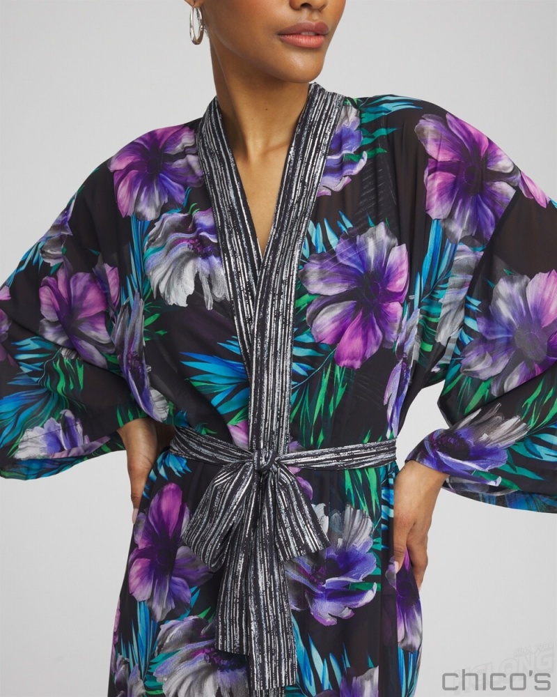 Chico's Miraclesuit Flora Aura Kimono Swim Multi | 982-PHBNWE