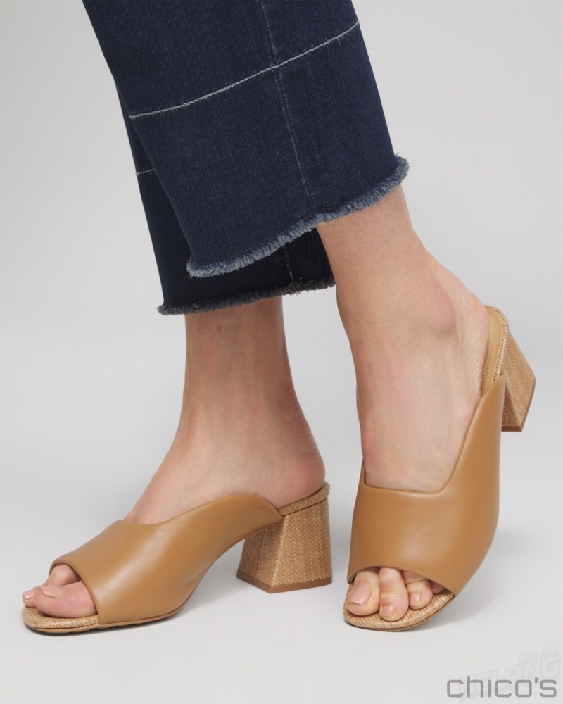 Chico's Neutral Modern Heels Shoes Tan | 892-GRDWQZ