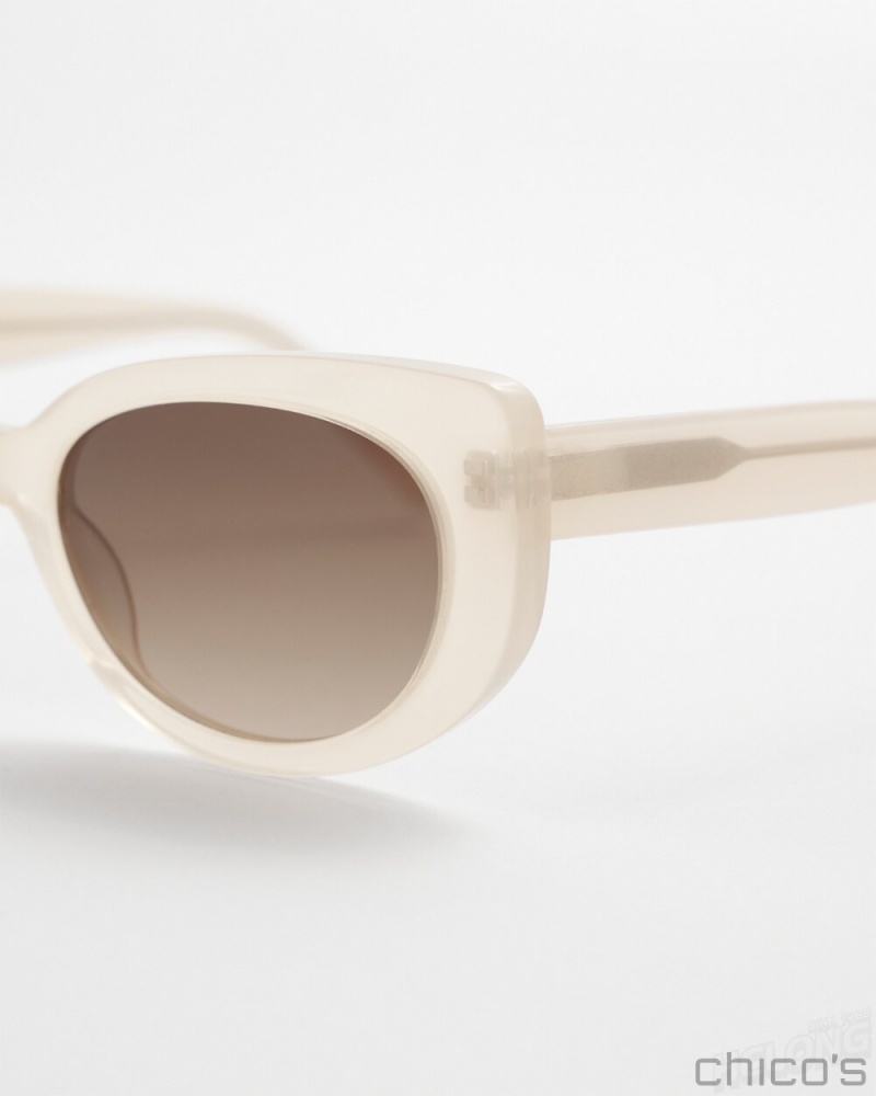 Chico's Nude Cateye Sunglasses Eyewear Nude | 792-MVQRFU