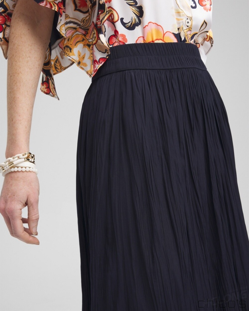 Chico's Pull-on Maxi Skirt Skirts Classic Navy | 921-TDWOGJ