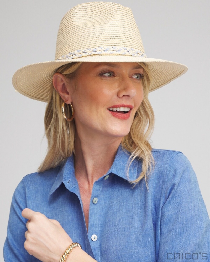 Chico's Sun Hat Hats Natural | 689-YMEFRQ