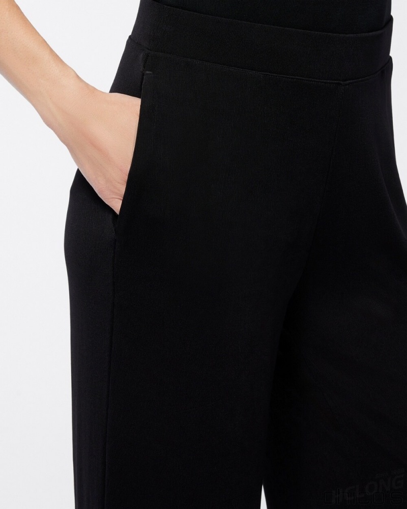 Chico's Travelers Wide Leg Pocket Pants Pants Travelers Black | 876-ZQIHUG