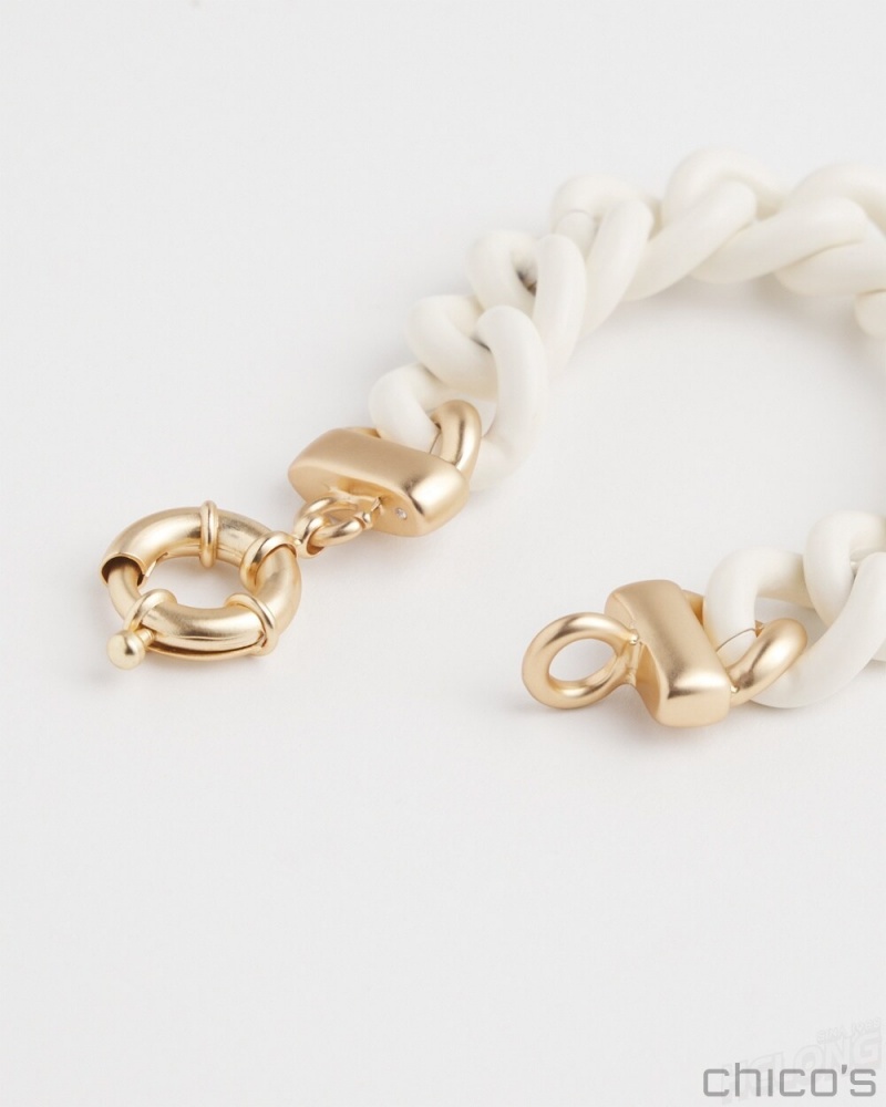 Chico's White Links Bracelet Bracelets White | 094-BGDEMX