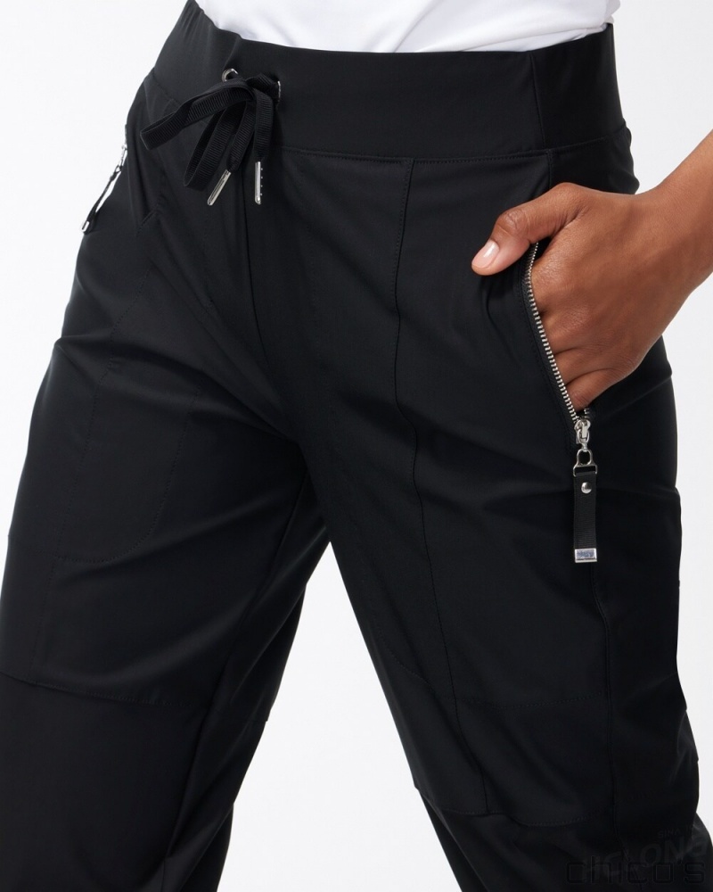 Chico's Zenergy Seam Detail Stretch Pants Pants Black | 451-AJCTGW