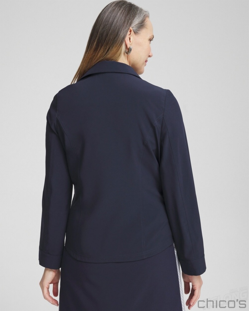 Chico's Zenergy UPF Neema Jacket Jackets & Coats Classic Navy | 753-FUCGDI